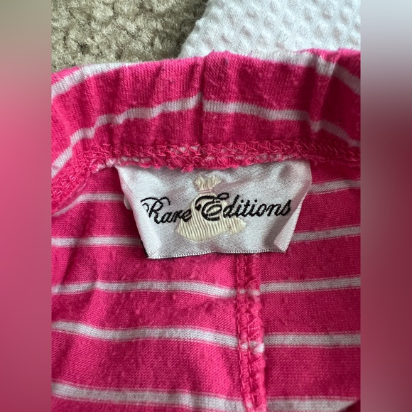 Rare Editions Baby Girls Easter Bunny Applique Top & Striped Leggings Set - Picture 7 of 7